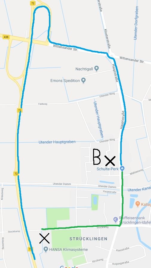 Anfahrt Treffpunkt B (Schulte-Perk) Anfahrt und Busparkplatzplan Treffpunkt B